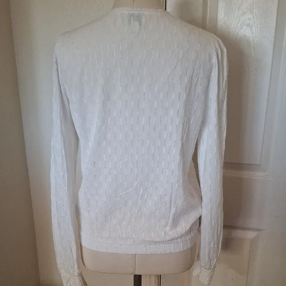Evereve Beautiful White Women's Top Sz M - Picture 4 of 12
